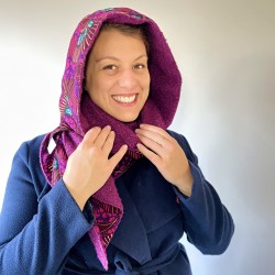 Echarpe Boréal_Doublure pourpre_Mon labo couture