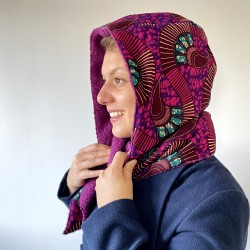 Echarpe Boréal_Doublure pourpre_Mon labo couture