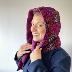 Echarpe Boréal_Doublure pourpre_Mon labo couture