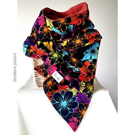 Echarpe EQUINOXE doublure polaire_Mon labo couture