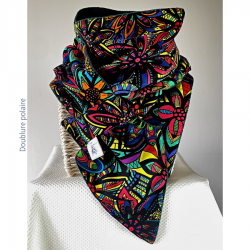Echarpe EQUINOXE doublure polaire_Mon labo couture