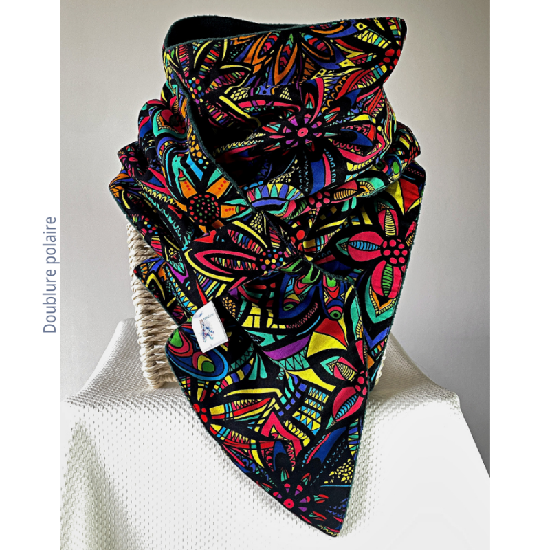 Echarpe EQUINOXE doublure polaire_Mon labo couture