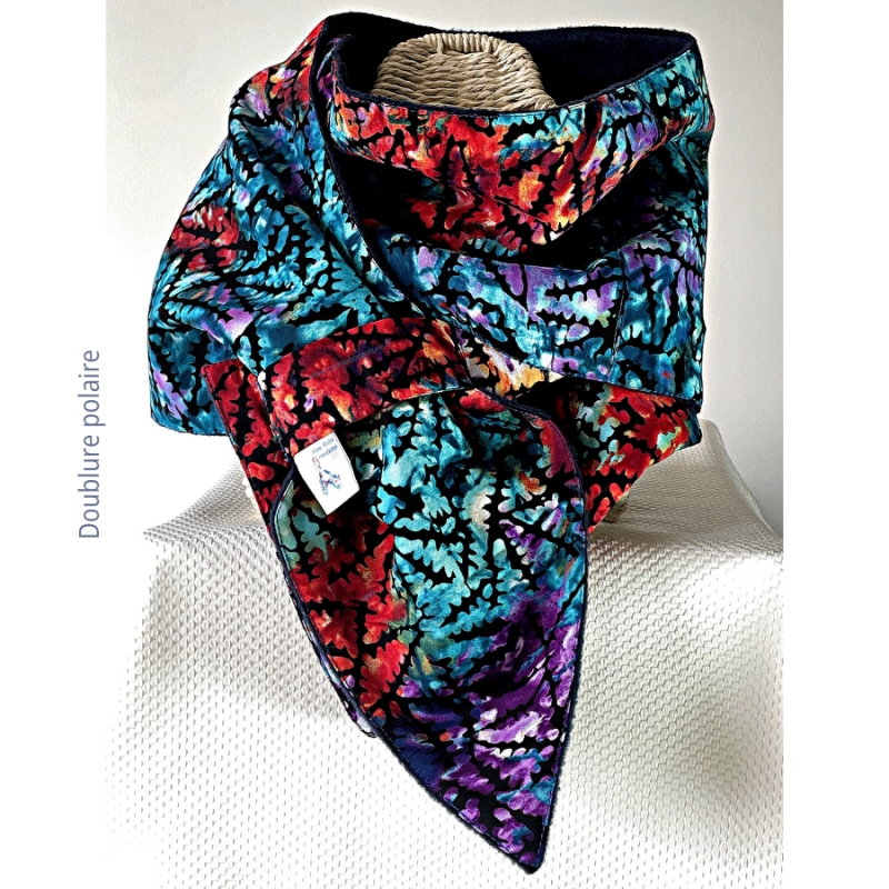 Echarpe EQUINOXE doublure polaire_Mon labo couture
