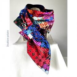 Echarpe EQUINOXE doublure polaire_Mon labo couture