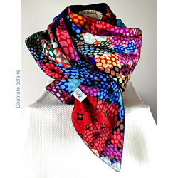 Echarpe EQUINOXE doublure polaire_Mon labo couture