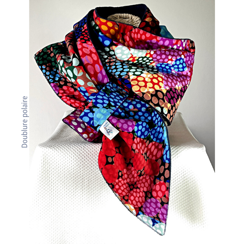 Echarpe EQUINOXE doublure polaire_Mon labo couture