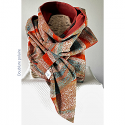 Echarpe EQUINOXE doublure polaire_Mon labo couture
