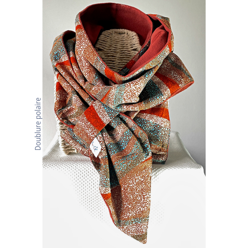 Echarpe EQUINOXE doublure polaire_Mon labo couture