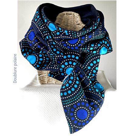 Echarpe EQUINOXE doublure polaire_Mon labo couture