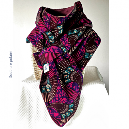 Echarpe EQUINOXE doublure polaire_Mon labo couture