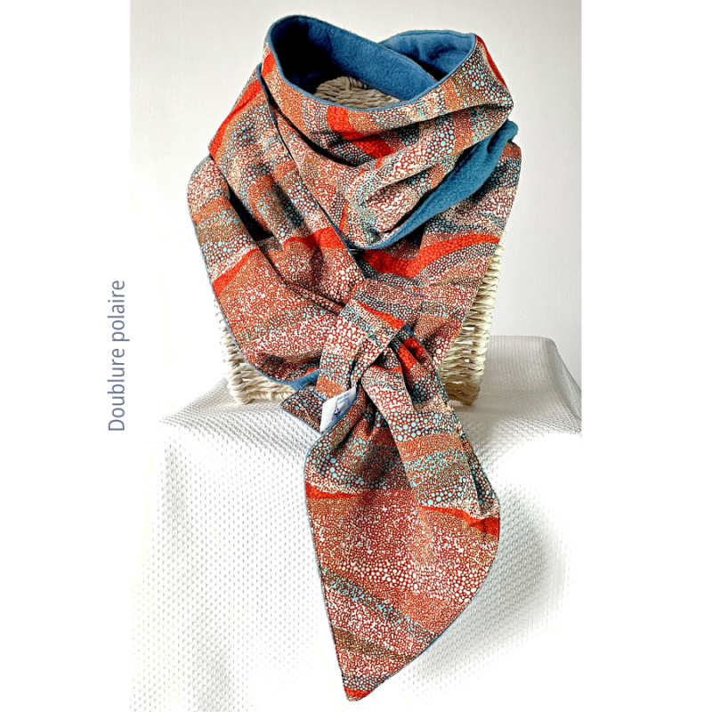 Echarpe EQUINOXE doublure polaire_Mon labo couture