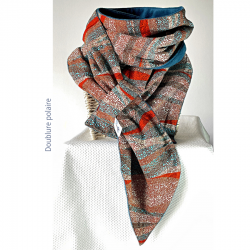 Echarpe EQUINOXE doublure polaire_Mon labo couture