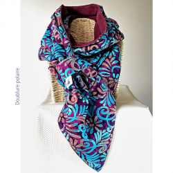 Echarpe EQUINOXE doublure polaire_Mon labo couture
