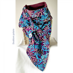 Echarpe EQUINOXE doublure polaire_Mon labo couture