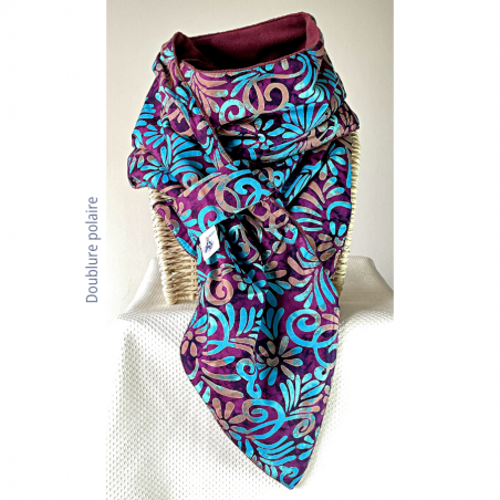 Echarpe EQUINOXE doublure polaire_Mon labo couture