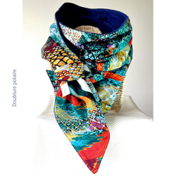 Echarpe EQUINOXE doublure polaire_Mon labo couture