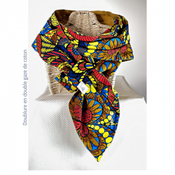 Echarpe EQUINOXE doublure double gaze de coton_Mon labo couture