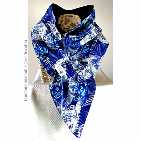 Echarpe EQUINOXE doublure double gaze de coton_Mon labo couture