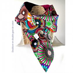 Echarpe EQUINOXE doublure double gaze de coton_Mon labo couture