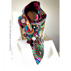 Echarpe EQUINOXE doublure double gaze de coton_Mon labo couture