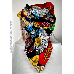 Echarpe EQUINOXE doublure double gaze de coton_Mon labo couture