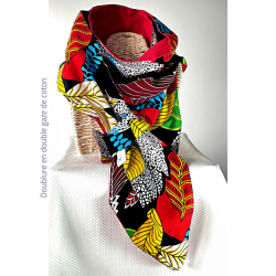 Echarpe EQUINOXE doublure double gaze de coton_Mon labo couture