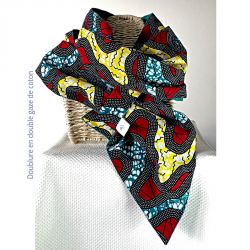 Echarpe EQUINOXE doublure double gaze de coton_Mon labo couture