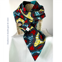 Echarpe EQUINOXE doublure double gaze de coton_Mon labo couture