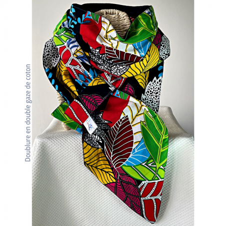 Echarpe EQUINOXE doublure double gaze de coton_Mon labo couture