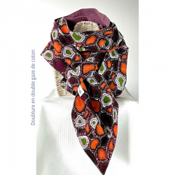 Echarpe EQUINOXE doublure double gaze de coton_Mon labo couture