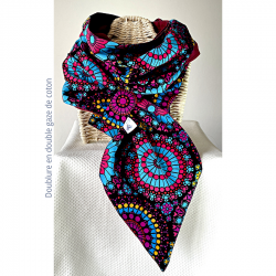 Echarpe EQUINOXE doublure double gaze de coton_Mon labo couture