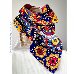 Echarpe EQUINOXE doublure double gaze de coton_Mon labo couture