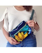 Sacoche en tissu wax - Fabriqué en Normandie