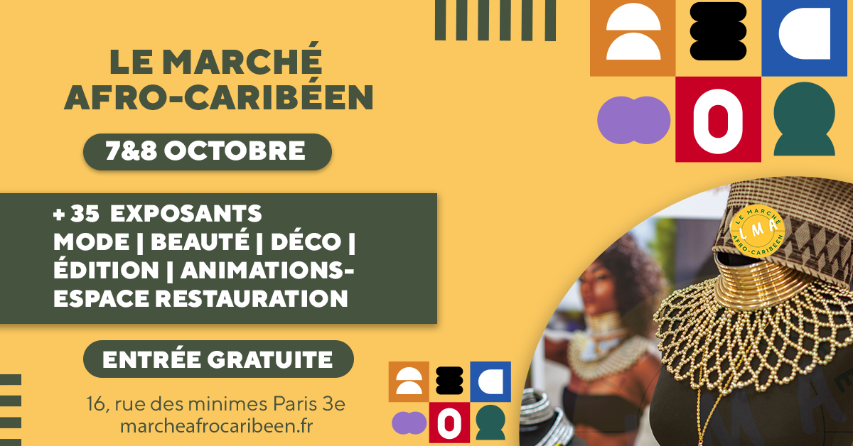 Affiche Marché Afrocaribéen_Octobre 2023_Mon labo couture