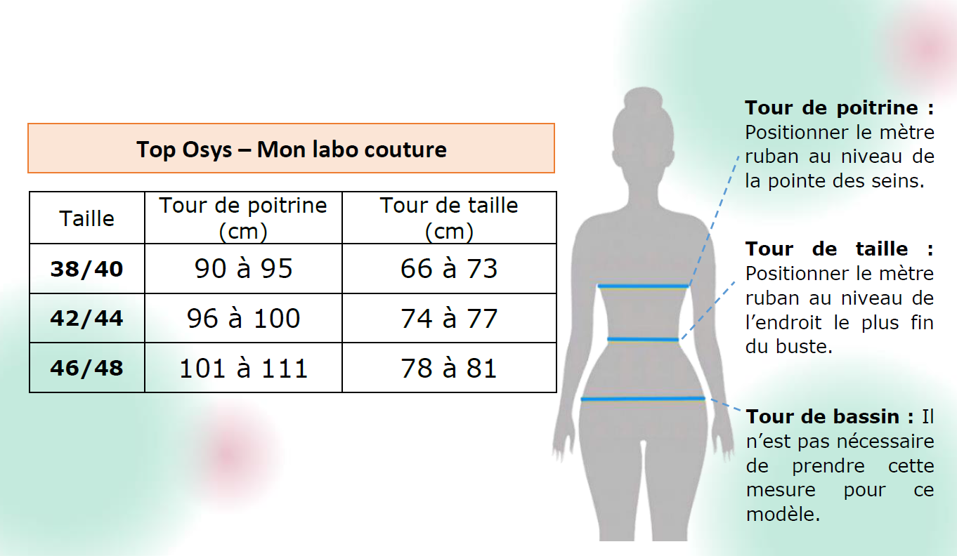 Guide des tailles Osys_Mon labo couture
